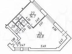 Аренда торгового помещения 69.2 м²