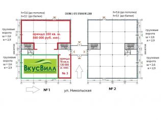 Аренда торгового помещения 350 м²