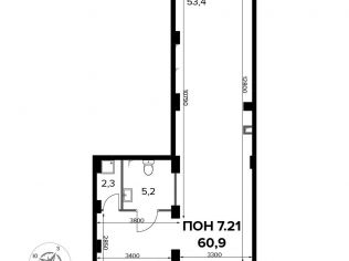 Продажа офиса 60.9 м²