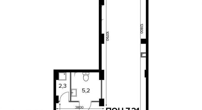 Продажа офиса 60.9 м², Парковая улица - фото 1