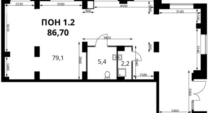 Продажа помещения свободного назначения 86.7 м² - фото 1