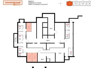 Продажа помещения свободного назначения 5.9 м²