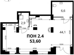Продажа помещения свободного назначения 53.6 м²