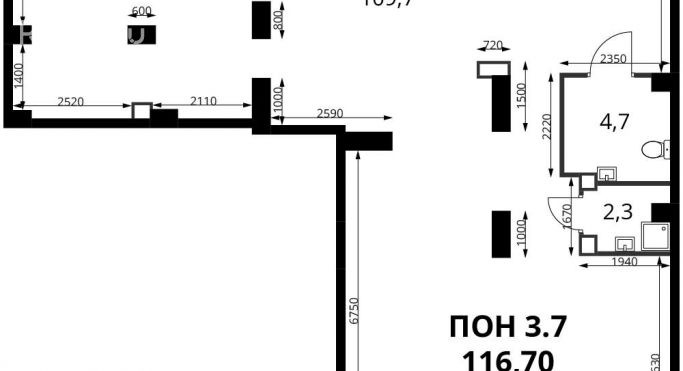 Продажа помещения свободного назначения 116.7 м² - фото 1