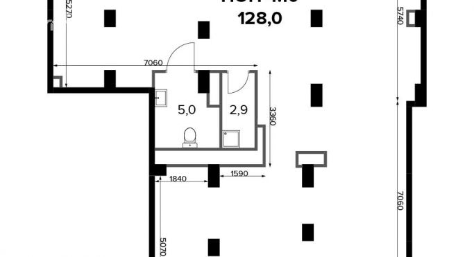 Продажа офиса 128 м², Парковая улица - фото 1