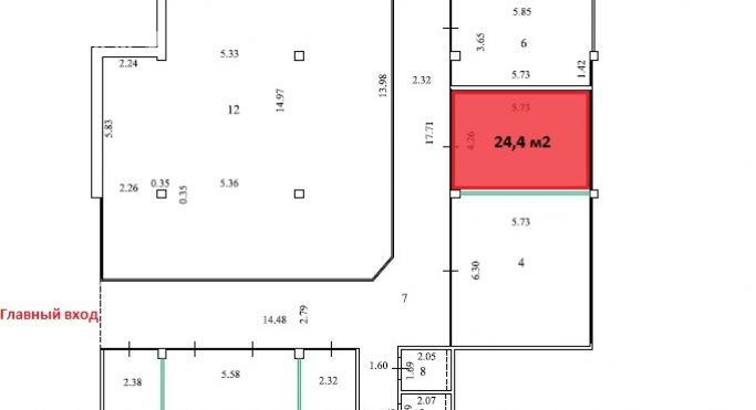 Аренда торгового помещения 60.5 м², Красногорский бульвар - фото 1