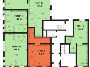 Продажа помещения свободного назначения 56.7 м²