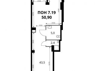 Продажа помещения свободного назначения 50.9 м²
