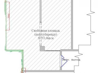 Аренда торгового помещения 53 м²