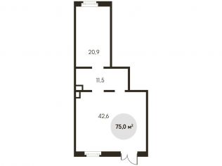 Продажа помещения свободного назначения 75 м²