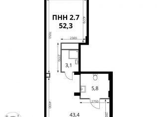 Продажа помещения свободного назначения 52.3 м²