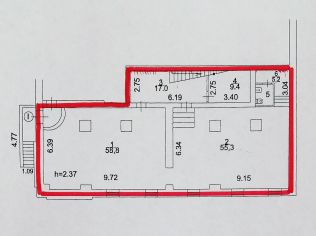 Аренда помещения свободного назначения 147.6 м²