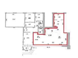 Аренда торгового помещения 67 м²