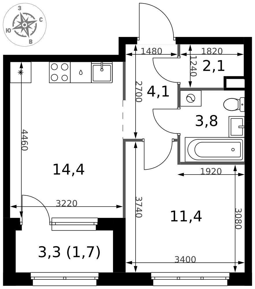 Продажа помещения свободного назначения 53.1 м²