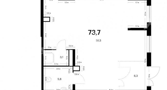 Продажа помещения свободного назначения 74 м², Заповедная улица - фото 2
