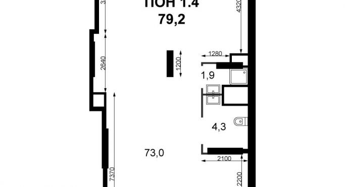 Продажа помещения свободного назначения 79.2 м² - фото 1
