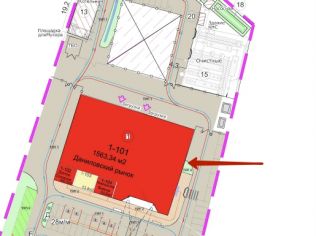 Аренда торгового помещения 53.8 м²