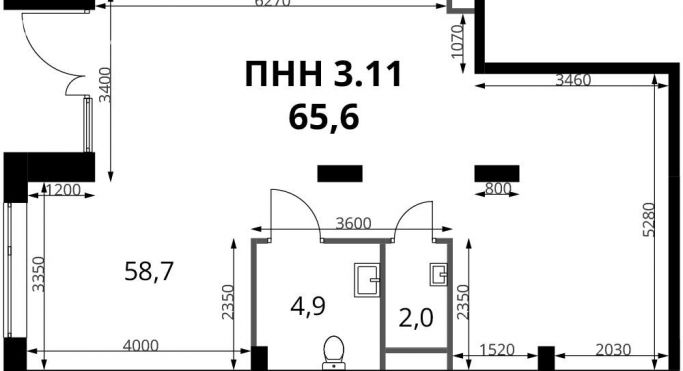 Продажа помещения свободного назначения 65.6 м², Комсомольская улица - фото 1