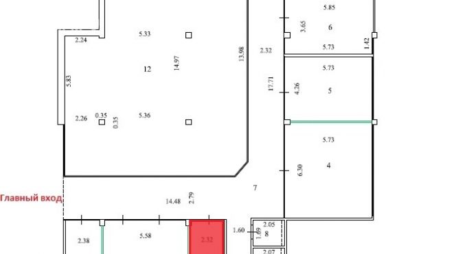 Аренда помещения свободного назначения 13.5 м², Красногорский бульвар - фото 1