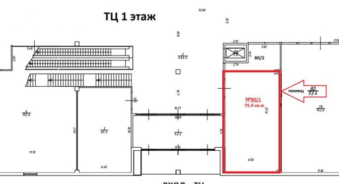 Аренда торгового помещения 75.4 м², Сухановская улица - фото 2