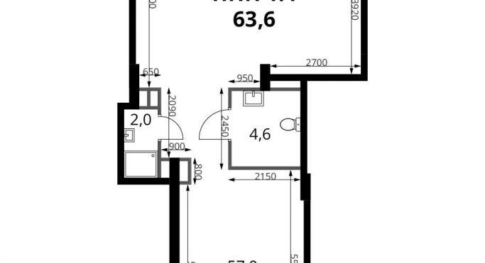Продажа помещения свободного назначения 63.6 м², Комсомольская улица - фото 1
