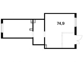 Продажа помещения свободного назначения 74.9 м²