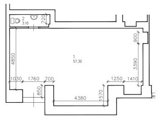 Аренда торгового помещения 60.1 м²