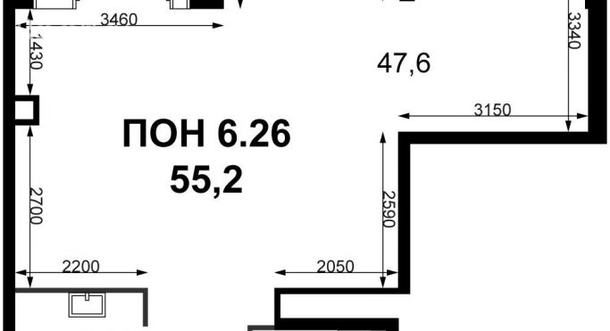 Продажа помещения свободного назначения 55.2 м² - фото 1
