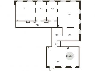 Продажа помещения свободного назначения 259.2 м²
