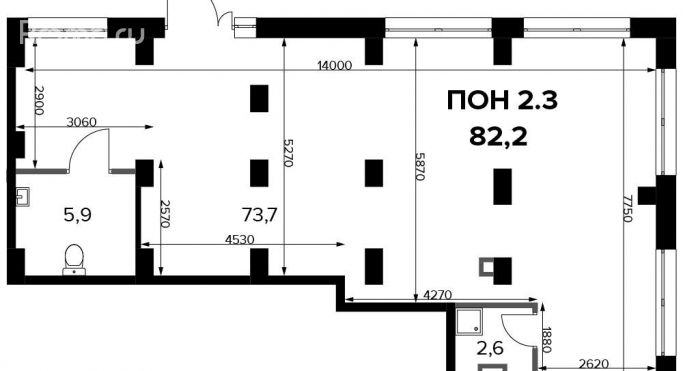 Продажа офиса 82.2 м², Проектируемый проезд № 4037 - фото 1
