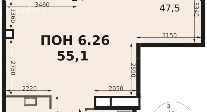 Продажа офиса 55.2 м² - фото 1